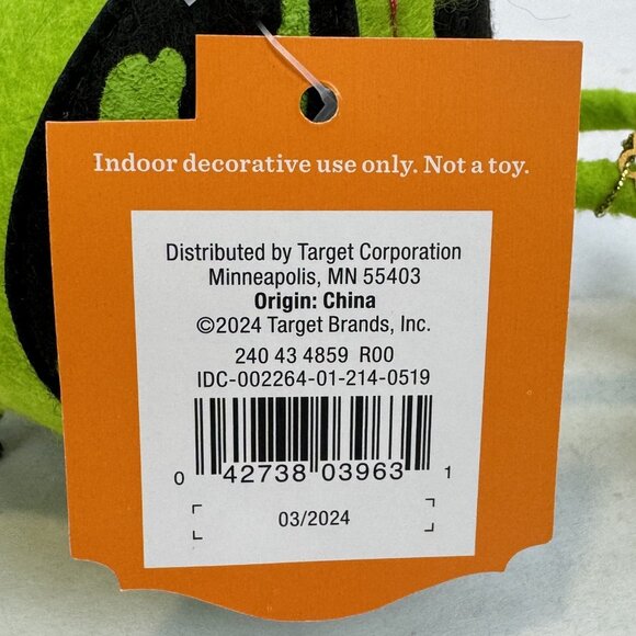 Hyde & EEK! X-Ray Featherly Friends Halloween Bird Decor Green Black 2024 NEW - Picture 9 of 12